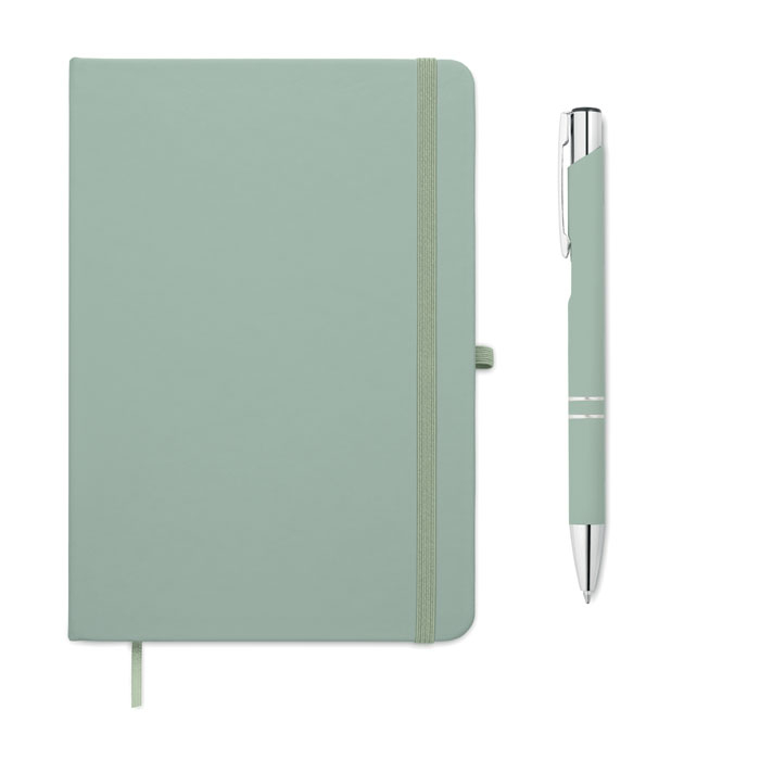 Duo carnet A5 et stylo promotionnel Arcopen Vert menthe